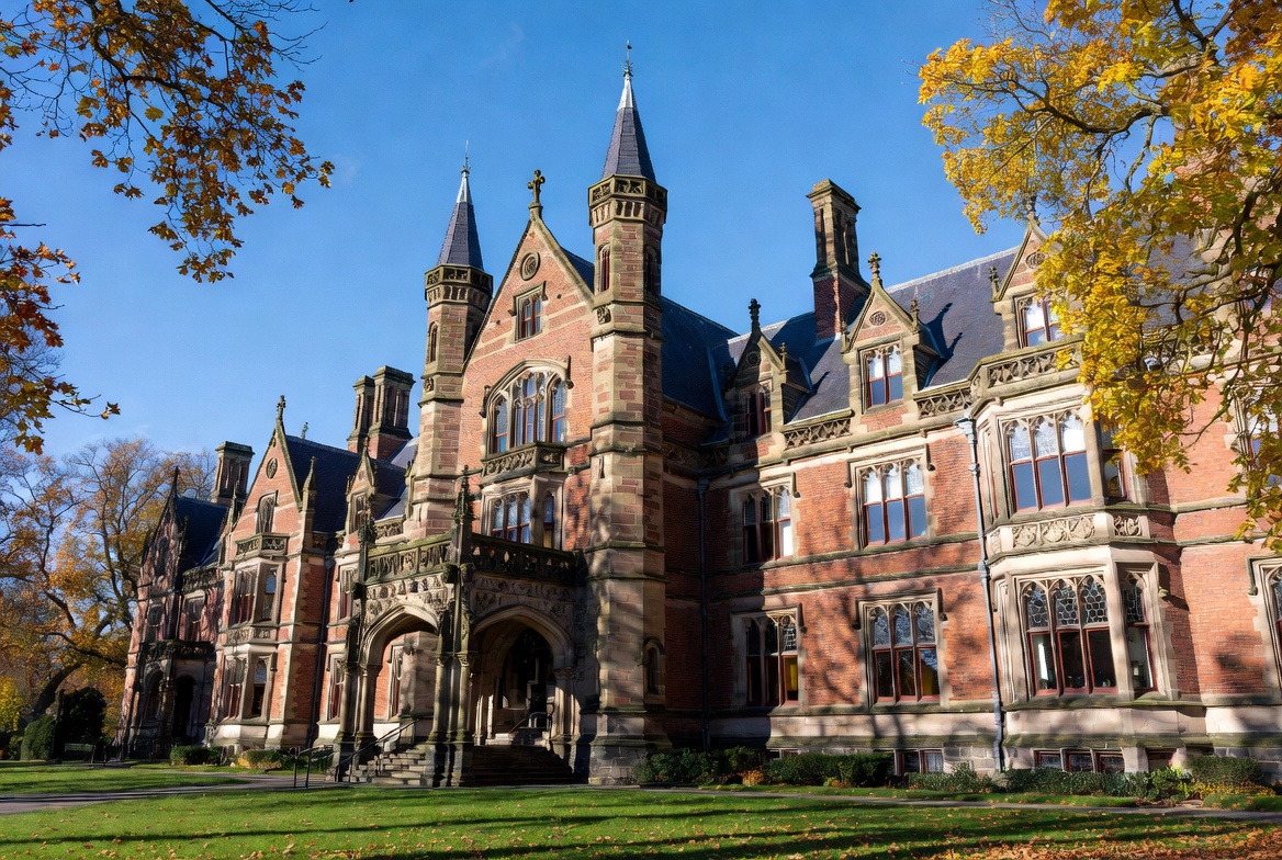 Historic Oxfordium University building in autumn